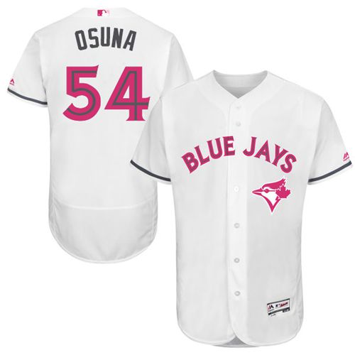 Blue Jays #54 Roberto Osuna White Flexbase Authentic Collection Mother's Day Stitched MLB Jersey
